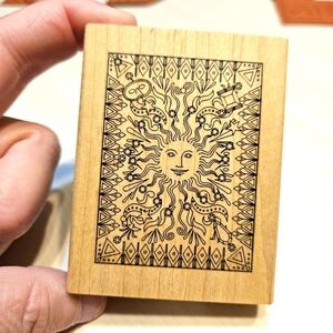 Sun Collage by Paper Parachute - celestial celebration  rubber stamp